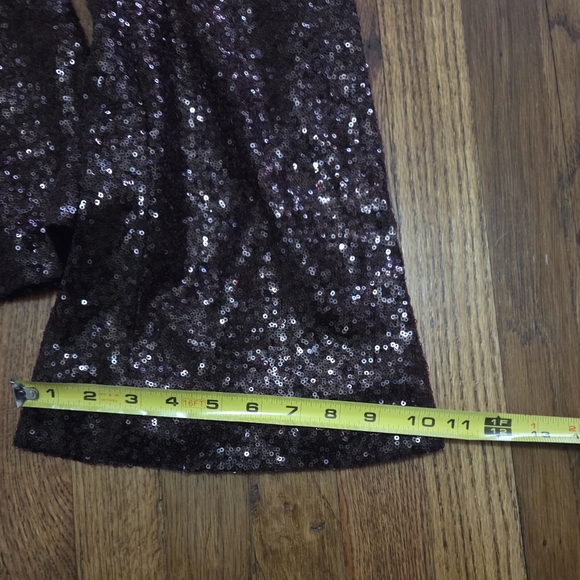 Gianni Bini Sequin Flare Pants - Brown Size 7 NWT - Picture 10 of 10
